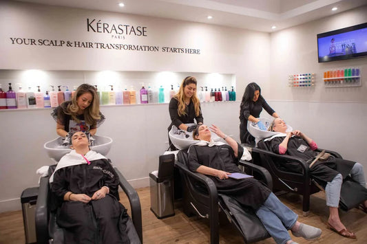Salon floor at Avant-Garde Salon & Spa on Miracle Mile, Coral Gables