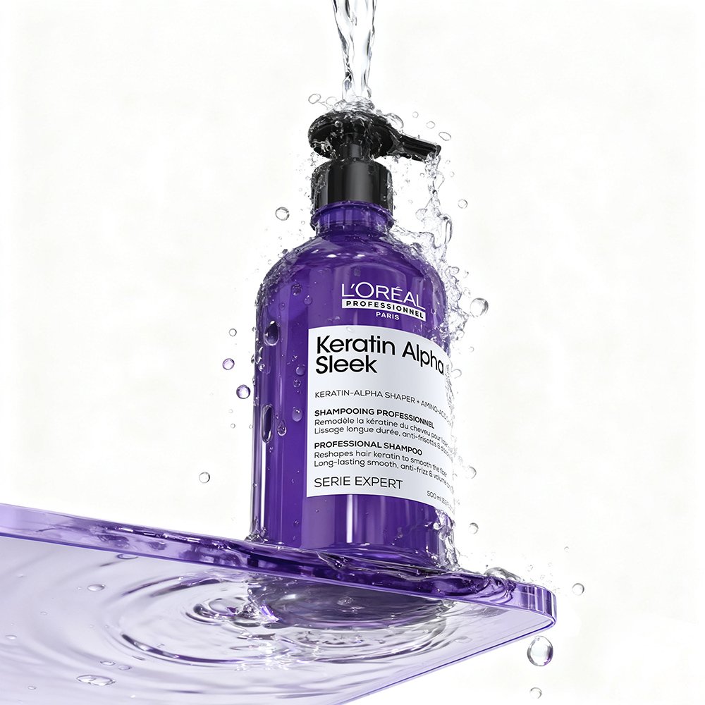 Keratin Alpha Sleek Anti-Frizz Shampoo for Smooth Hair