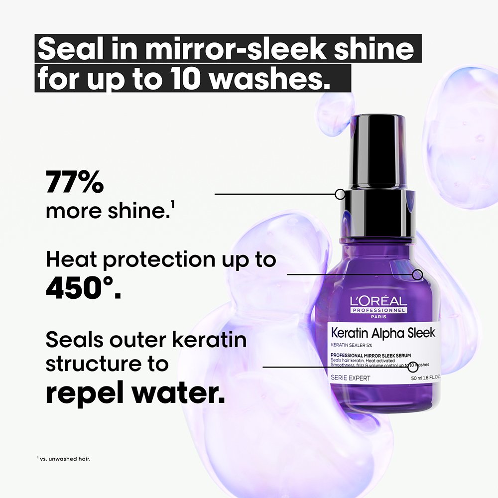 Keratin Alpha Sleek Anti-Frizz Hair Serum for Hair Shine