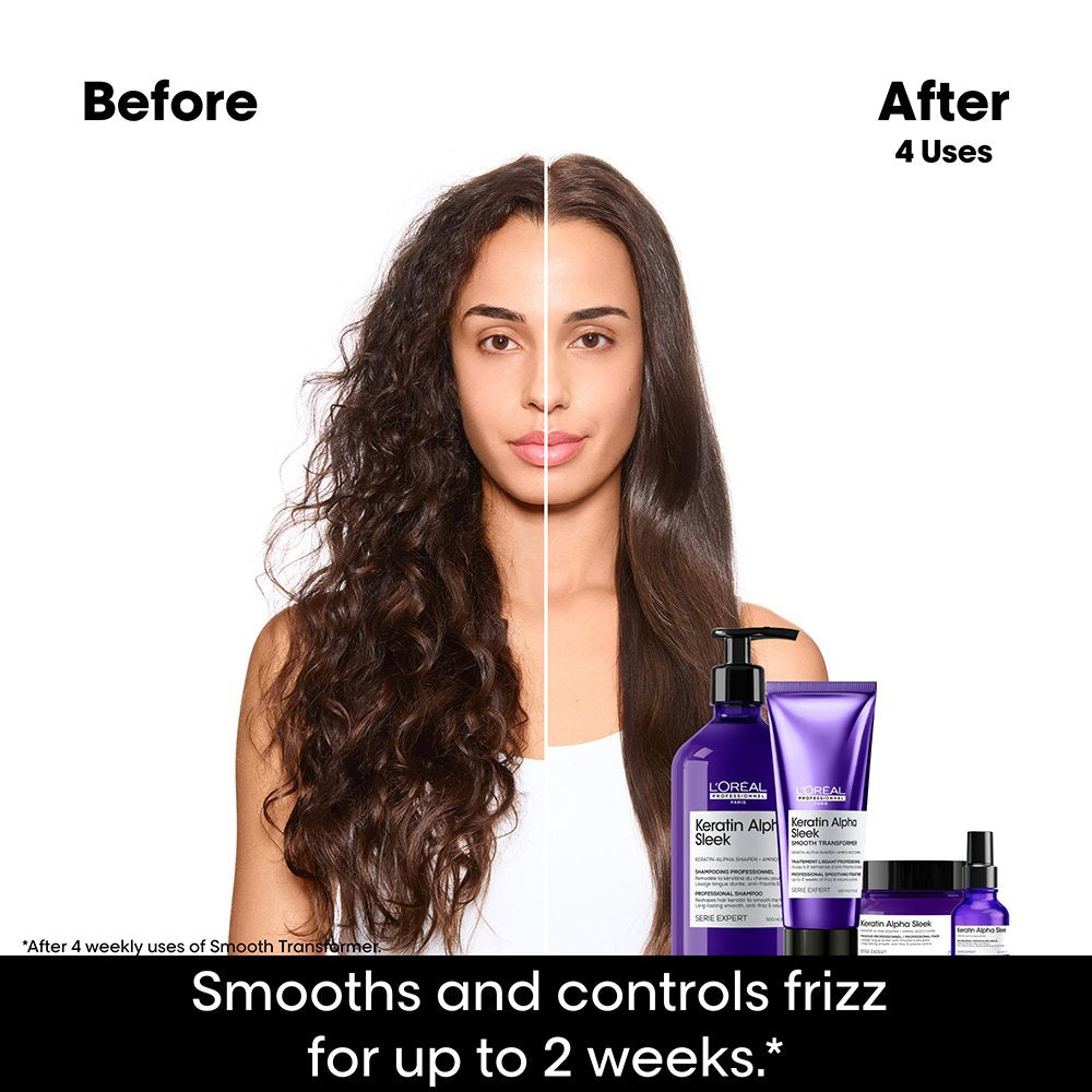 Keratin Alpha Sleek Anti-Frizz Smooth Transformer for Smooth Hair