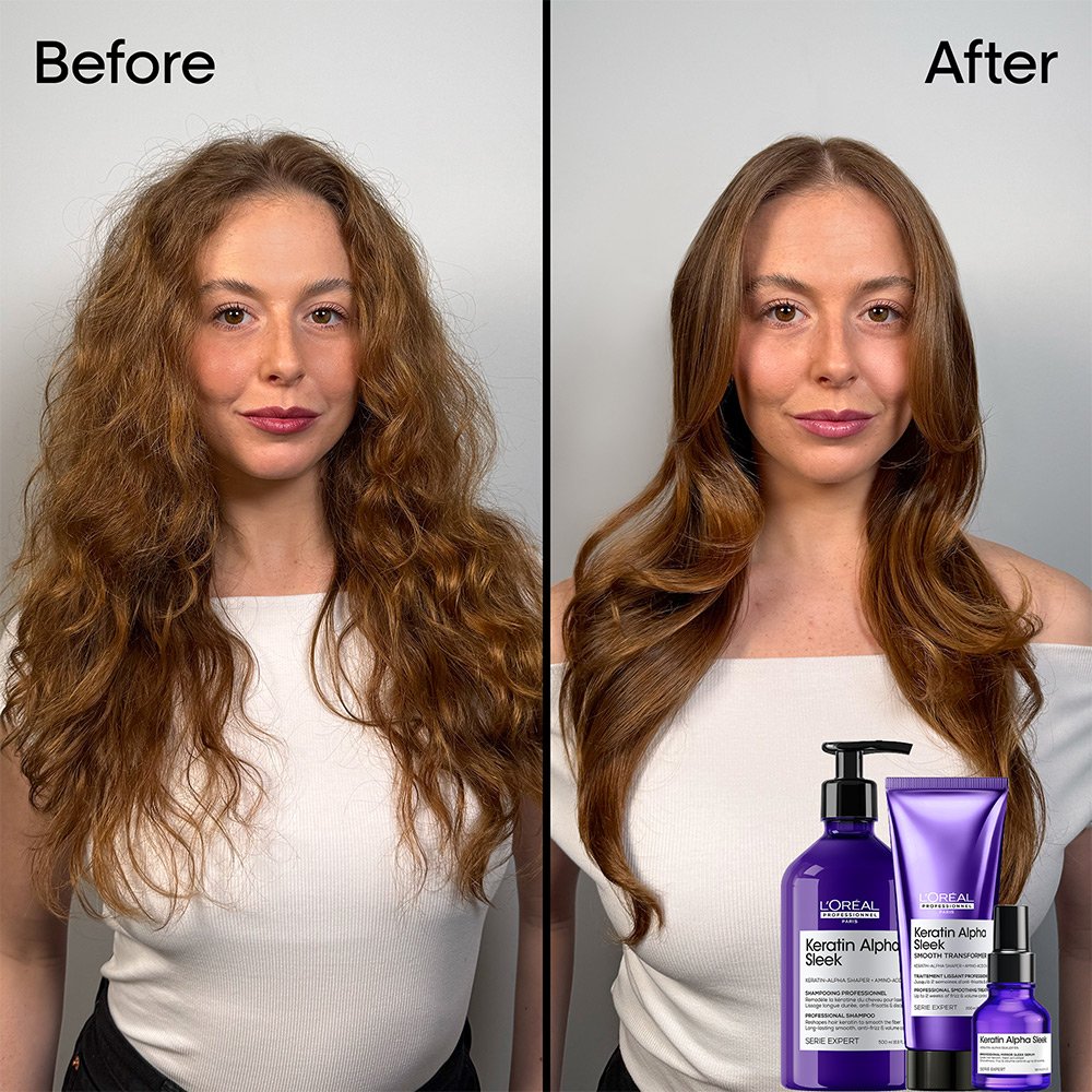 Keratin Alpha Sleek Anti-Frizz Hair Serum for Hair Shine