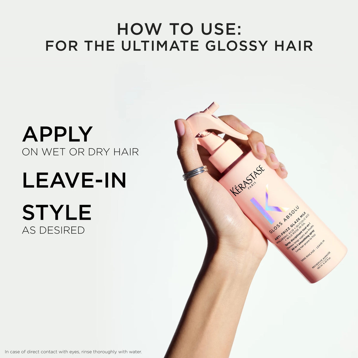 Kérastase Gloss Absolu Glaze Milk Anti-Frizz Heat Protecting Spray