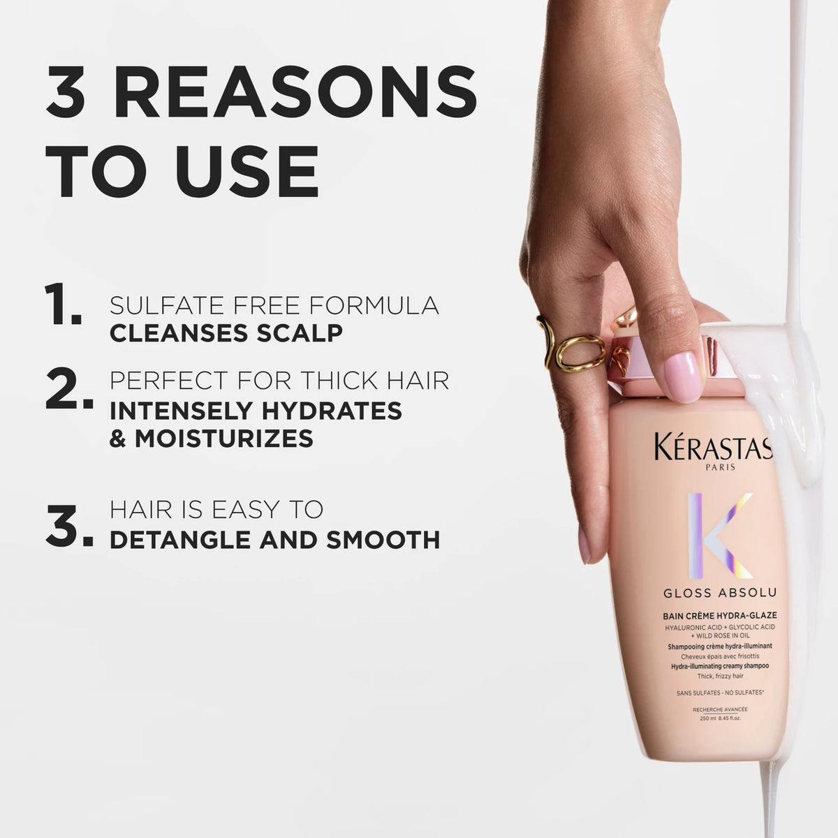Kérastase Gloss Absolu Bain Crème Hydra-Glaze Anti-Frizz Shampoo