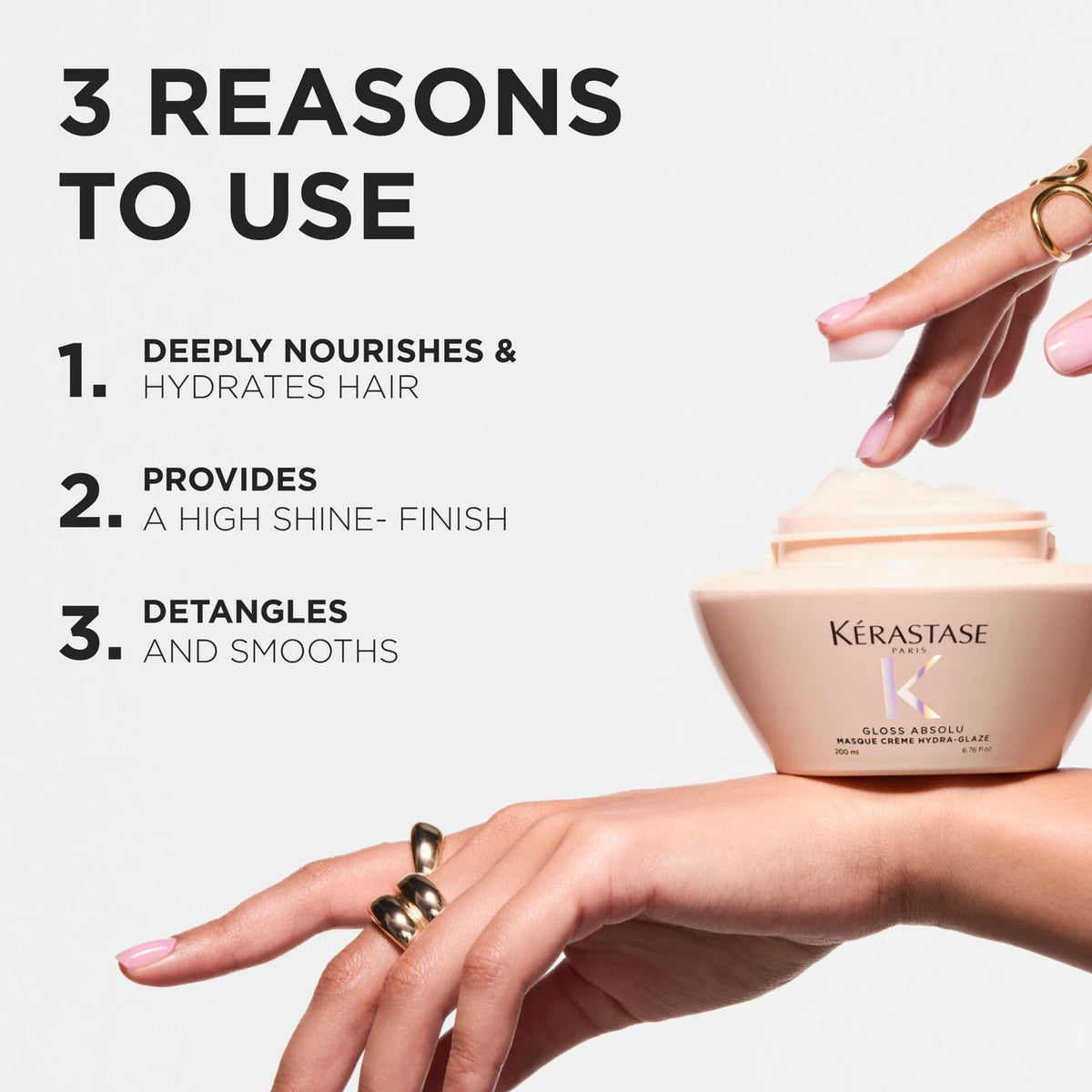 Kérastase Gloss Absolu Masque Crème Hydra-Glaze Anti-Frizz Hair Mask