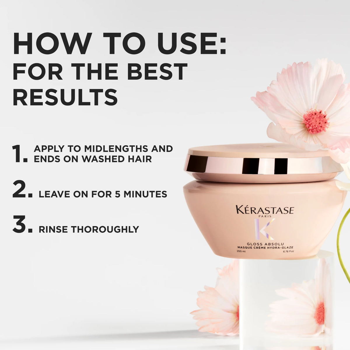 Kérastase Gloss Absolu Masque Crème Hydra-Glaze Anti-Frizz Hair Mask